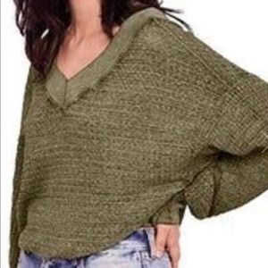 Free People South Side Green Top Moss Size Small SM